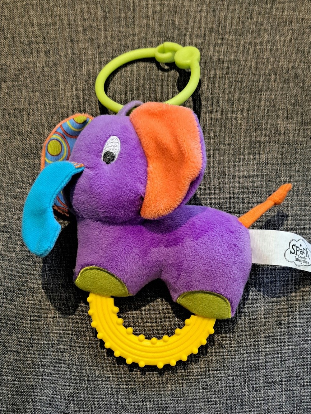 Soft Touch Elephant Rattle Baby Sensory Toy